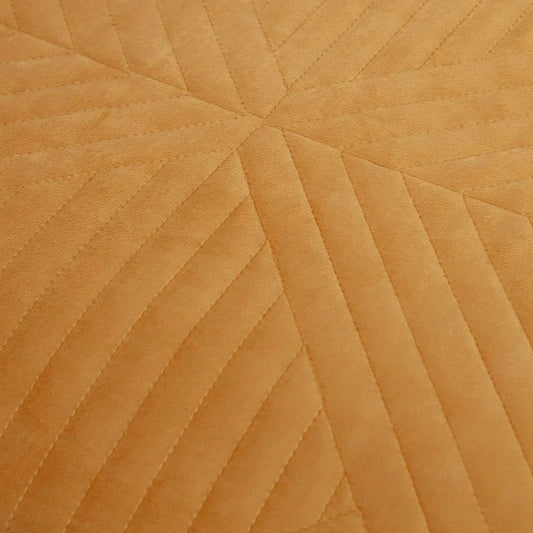 J.Elliot Home Merida Mustard Velvet Quilted Coverlet Set Queen/King - Mekamart Australia