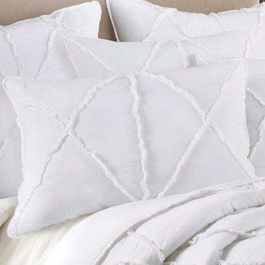 Jenny Mclean Bobby Ruffle White 3 Piece Coverlet Set King - Mekamart Australia