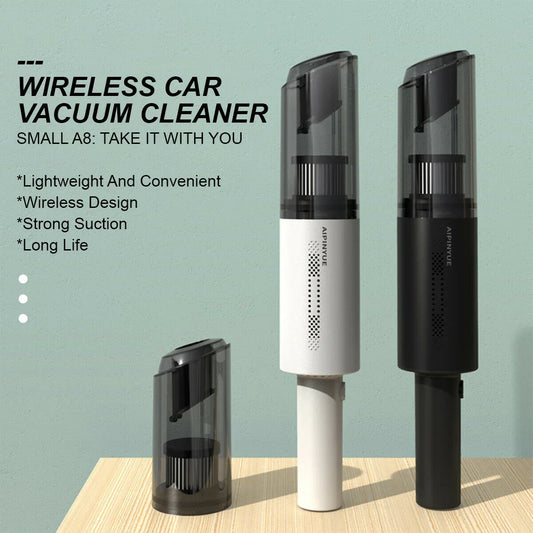 Wireless Charge 6000Pa Suction Powerful Portable Car Vacuum Cleaner Home Duster(Black) - Mekamart Australia