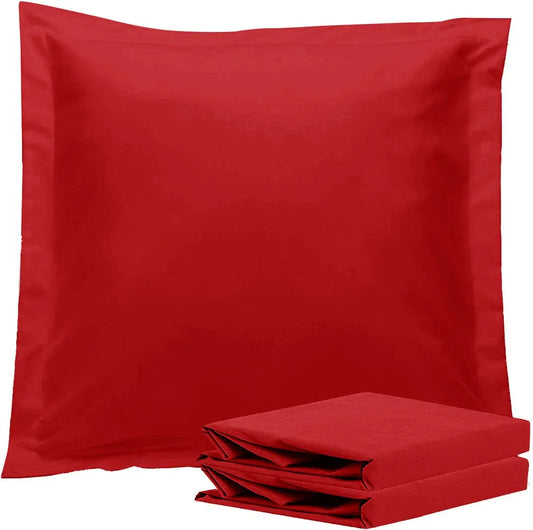 1000TC Premium Ultra Soft European Pillowcases 2-Pack Red - Mekamart Australia