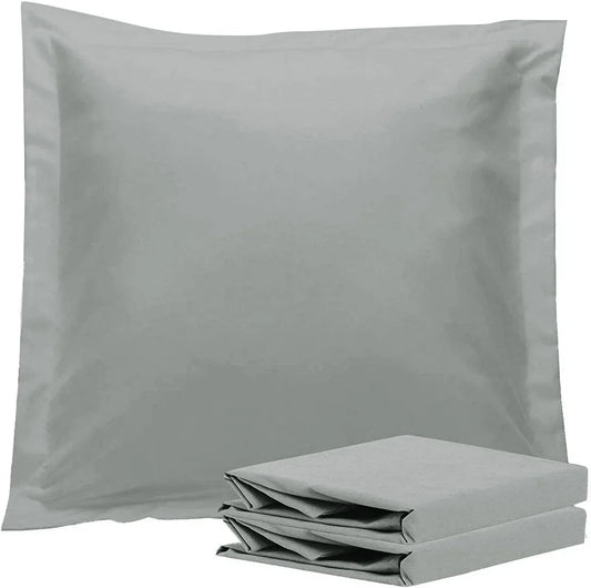 1000TC Premium Ultra Soft European Pillowcases 2-Pack Grey - Mekamart Australia