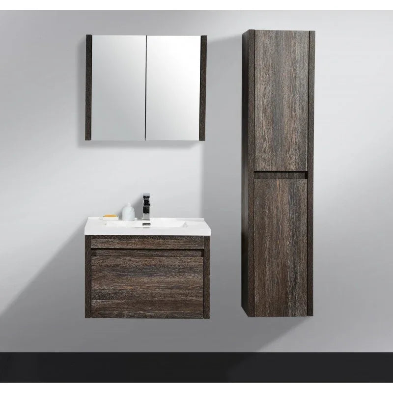 Alexandra wall hung bathroom vanity in Silver Oak - Mekamart Australia