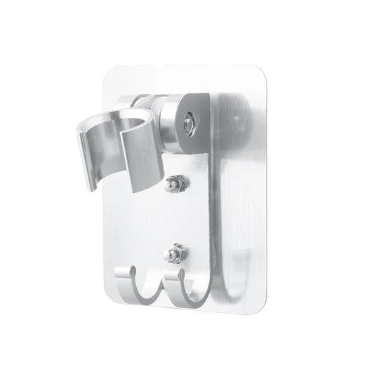 Adjustable Bracket Suction Shower Head Handset Holder Bathroom Wall Mount +Hooks - Mekamart Australia