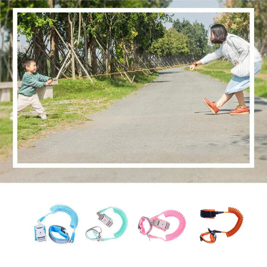 Adjustable Wrist Link Strap with Soft Cuff Anti-Loss Hand Band for Daily Walking Use - Orange - Mekamart Australia