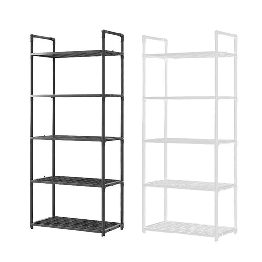 5Tiers Pot Storage Rack Pan Stand Saucepan Holder Cookware Organizer for Kitchen - White - Mekamart Australia