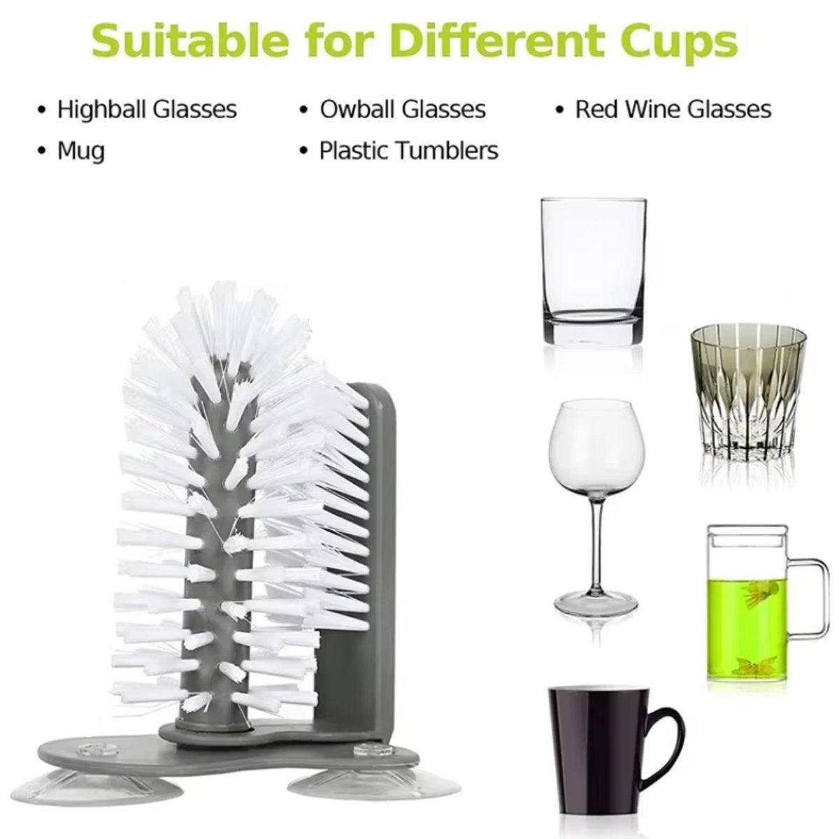 Sink Water Bottle Cleaning Brush Glass Cup Brush Suction Cup Brush Kitchen Tool