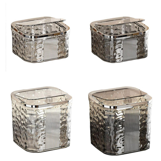 Desktop Mini Trash Can Small Waste Bin Storage Bucket for Office Kitchen Home - Grey-S - Mekamart Australia