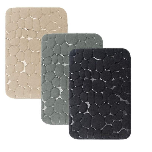 40x60cm Non-Slip Memory Foam Bath Mat Super Absorbent Floor Rug for Bathroom Use - Khaki - Mekamart Australia