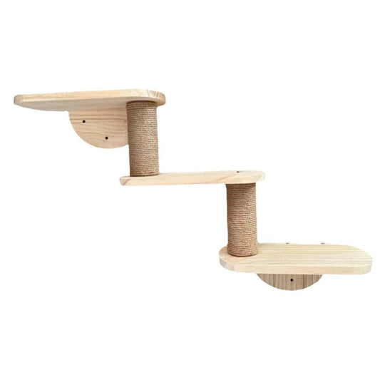 Solid Wood Wall Mounted Cat Climbing Tree Rack Platform Space Capsule Bed Shelf - Mekamart Australia