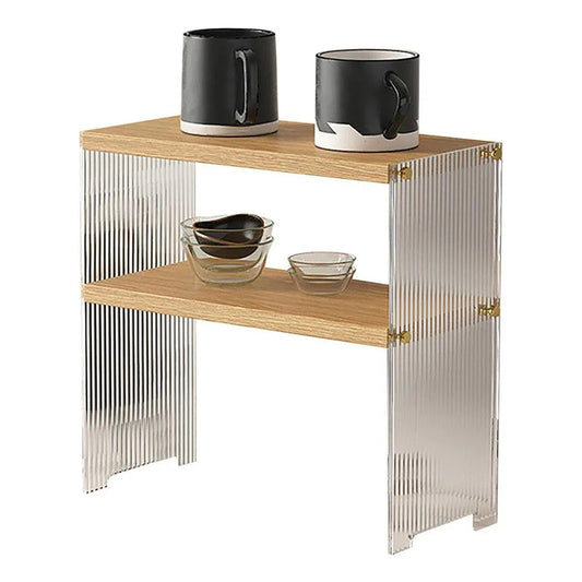 Acrylic Desktop Cup Holder Multi-Purpose Portable Storage Organizer For Home - Brown - Mekamart Australia