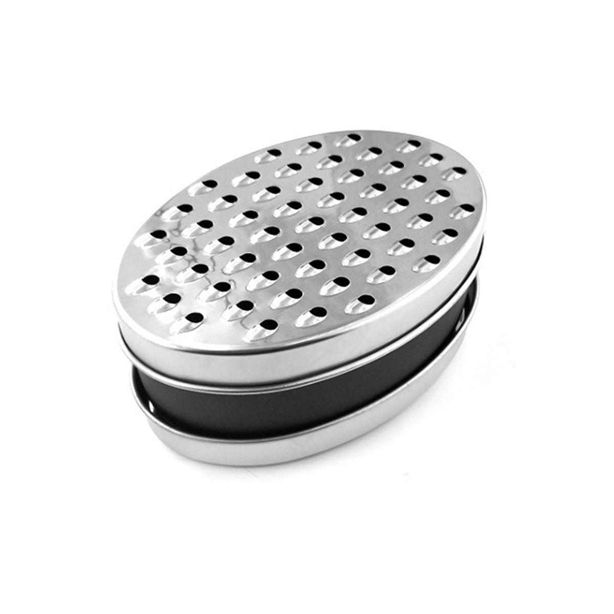 Stainless Steel Kitchen Cheese Grater with Container Storing Fruits Cheese Box - Red