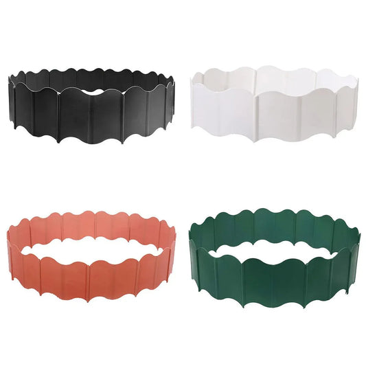 20PCS Garden Edging Fence Decorative Plastic Lawn Border Panels Landscaping - White - Mekamart Australia