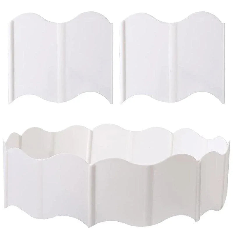 20PCS Garden Edging Fence Decorative Plastic Lawn Border Panels Landscaping - White - Mekamart Australia