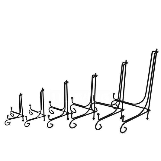 Plate Stands Iron Display Easel Photo Picture Bowl Dish Book Holder Frame Black - 10 Inch