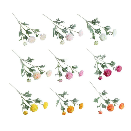 5pcs Artificial Peony Silk Flowers Bouquet Decor Faux Floral Arrangements - Purple Red - Mekamart Australia