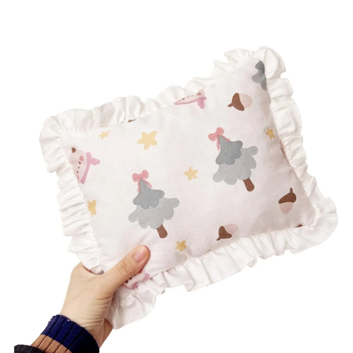 Lace Cat Pillow Soft Pet Cushion for Sleeping Comfortable Kitty Bed Cushion - White Moon - Mekamart Australia