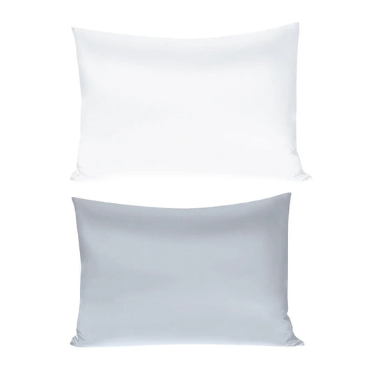 Silk Envelope Pillowcase Soft Satin Protective Cover for Bed Sleep Comfort - Silver - Mekamart Australia