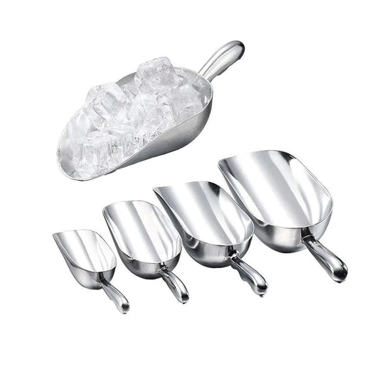 4 Sizes Aluminum Alloy Ice Shovel Flour Rice Scoop Multipurpose Kitchen Tool - L - Mekamart Australia