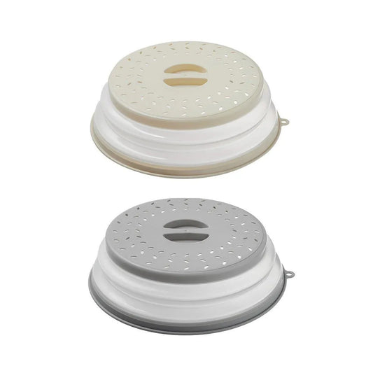 Multifunctional Microwave Oven Food Cover Heat Resistant Folding Splash Guard - Grey - Mekamart Australia