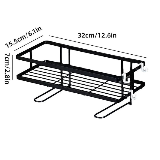 Storage Rack 1Tier Space Saver Over The Toilet Steel Bathroom Shelf Organizer - White - Mekamart Australia