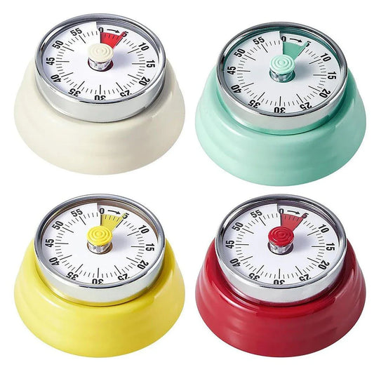 60 Minutes Visual Analog Timer Countdown Clock Time Management Kitchen Tool - Red - Mekamart Australia