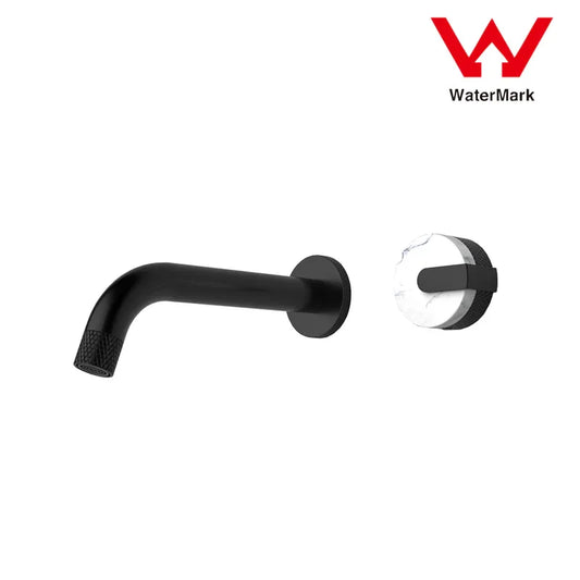 2021 New Marble Stone handle matte black wall taps 1/4 turn matte black pattern - Mekamart Australia