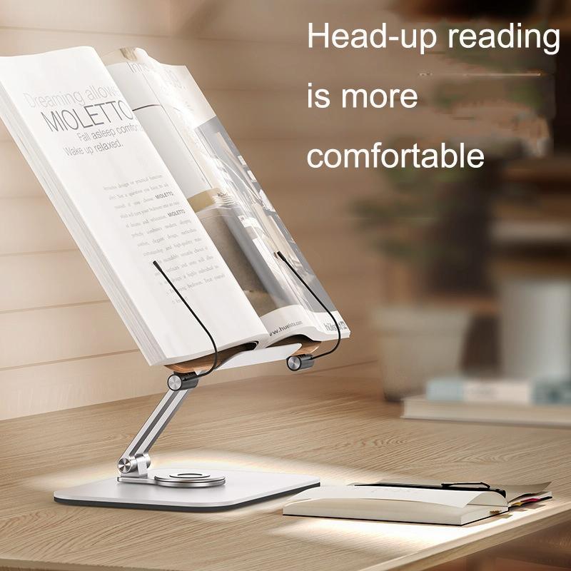 360-degree Rotating Desktop Bookshelf with Tablet Stand - Mekamart Australia