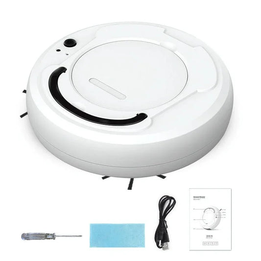 Smart 3-in-1 Robot Vacuum with Wet / Dry Mopping - Rechargeable & Auto Cleaning - Black - White - Mekamart Australia
