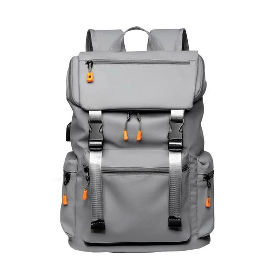 Men Business Travel Backpack - Spacious and Stylish - Grey