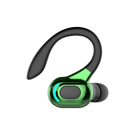Wireless Sports Earphones - F8 Bluetooth 5.1 Ear-mounted Stereo - Black + Green - Mekamart Australia