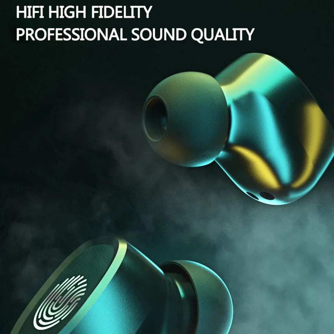 Wireless Bluetooth 5.0 Earbuds with Touch Display & Charging Case - Red - Mekamart Australia