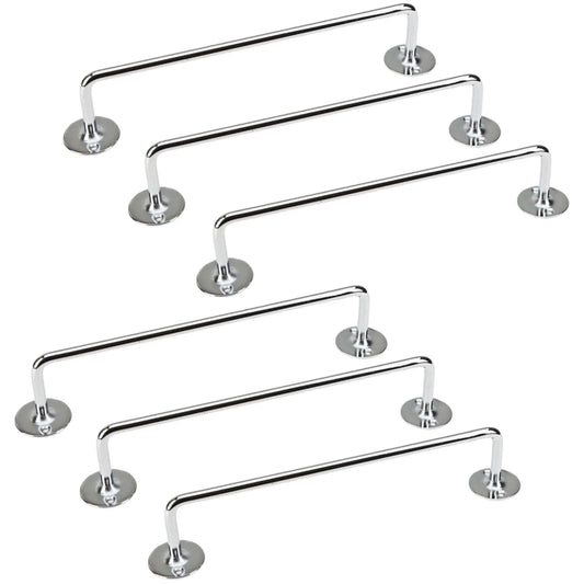 6x 460mm Chrome Tea Towel Rail Stainless Steel Holder Rack - Mekamart Australia