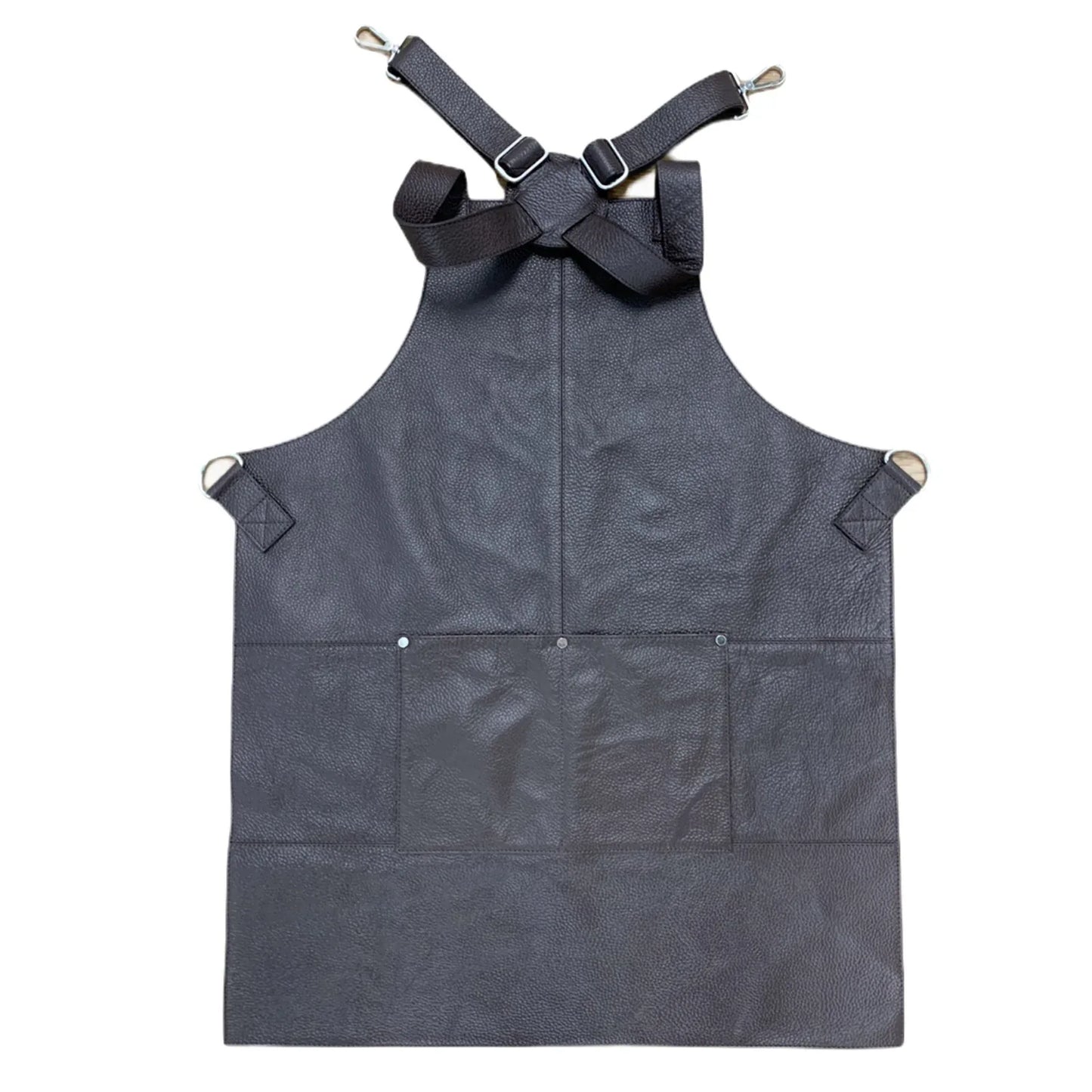 BUFFALO LEATHER APRON Cooking Chef Hairdresser Waterproof Durable Quality - Brown - Mekamart Australia