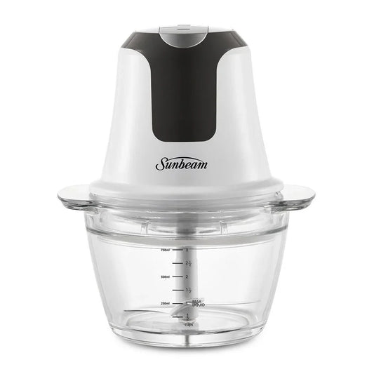 Sunbeam Mini Glass MultiChopper Food Processor - White - Mekamart Australia