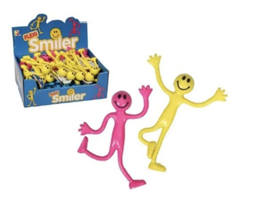 1x Bendy Smiley Man - Assorted - Mekamart Australia