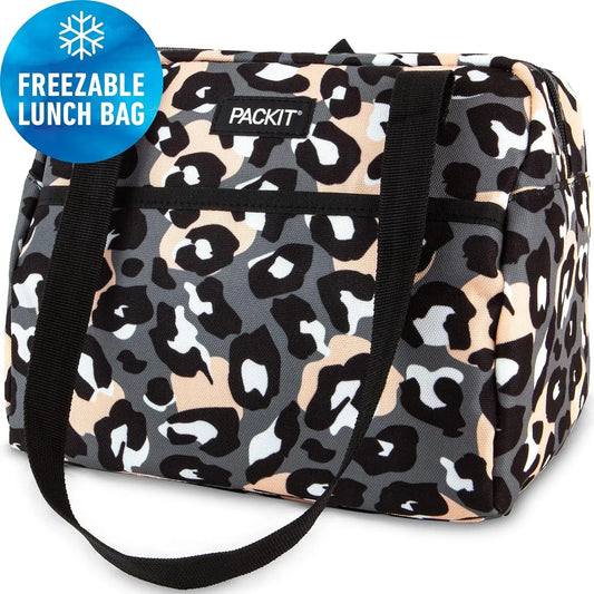 PACKIT Freezable Ice Lunch Bag Tote Food Storage Camping Travel Tiger - Wild Leopard - Mekamart Australia