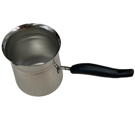 1.2L TURKISH COFFEE POT Milk Warmer Jug w Handle STAINLESS STEEL - Mekamart Australia