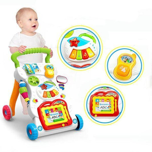 First Step Walker Baby Push Toddler Toys Activity Centre Music Kids Balance - Mekamart Australia