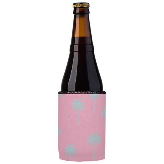 Palm Trees Aqua Pink Stubby Cooler 2-Pack - Standard - Mekamart Australia