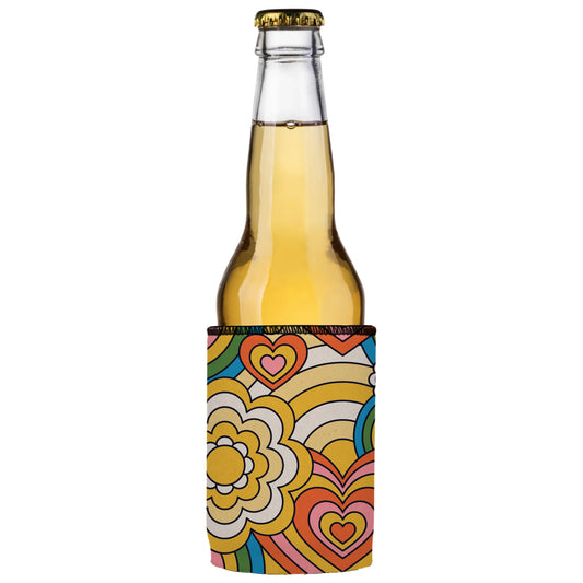 60s Hearts Stubby Cooler - Standard - Mekamart Australia