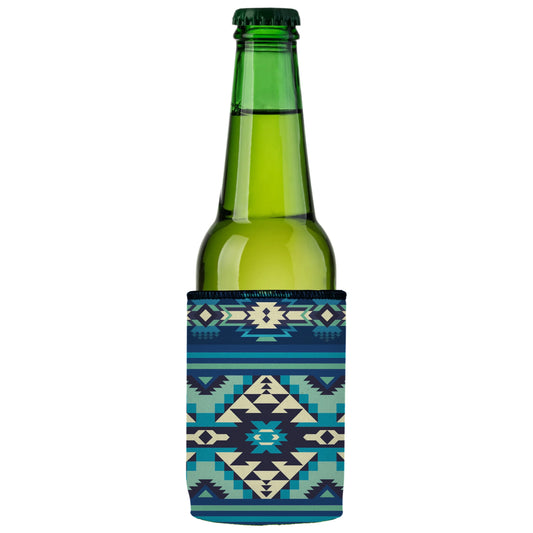 Blue Navajo Rug Stubby Cooler - Standard - Mekamart Australia