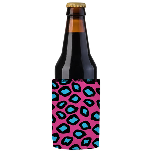 Pink Leopard Print Stubby Cooler - Standard - Mekamart Australia