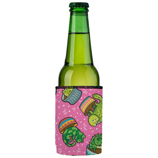 Cats in a Flowerpot Stubby Cooler - Standard - Mekamart Australia