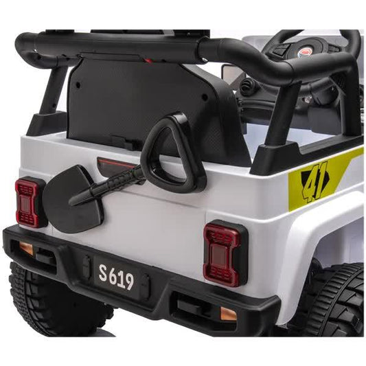 12V Kids Electric Ride On Jeep – White - Mekamart Australia