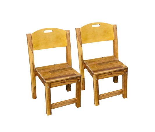 2 x Acacia Stacking Chair - Mekamart Australia