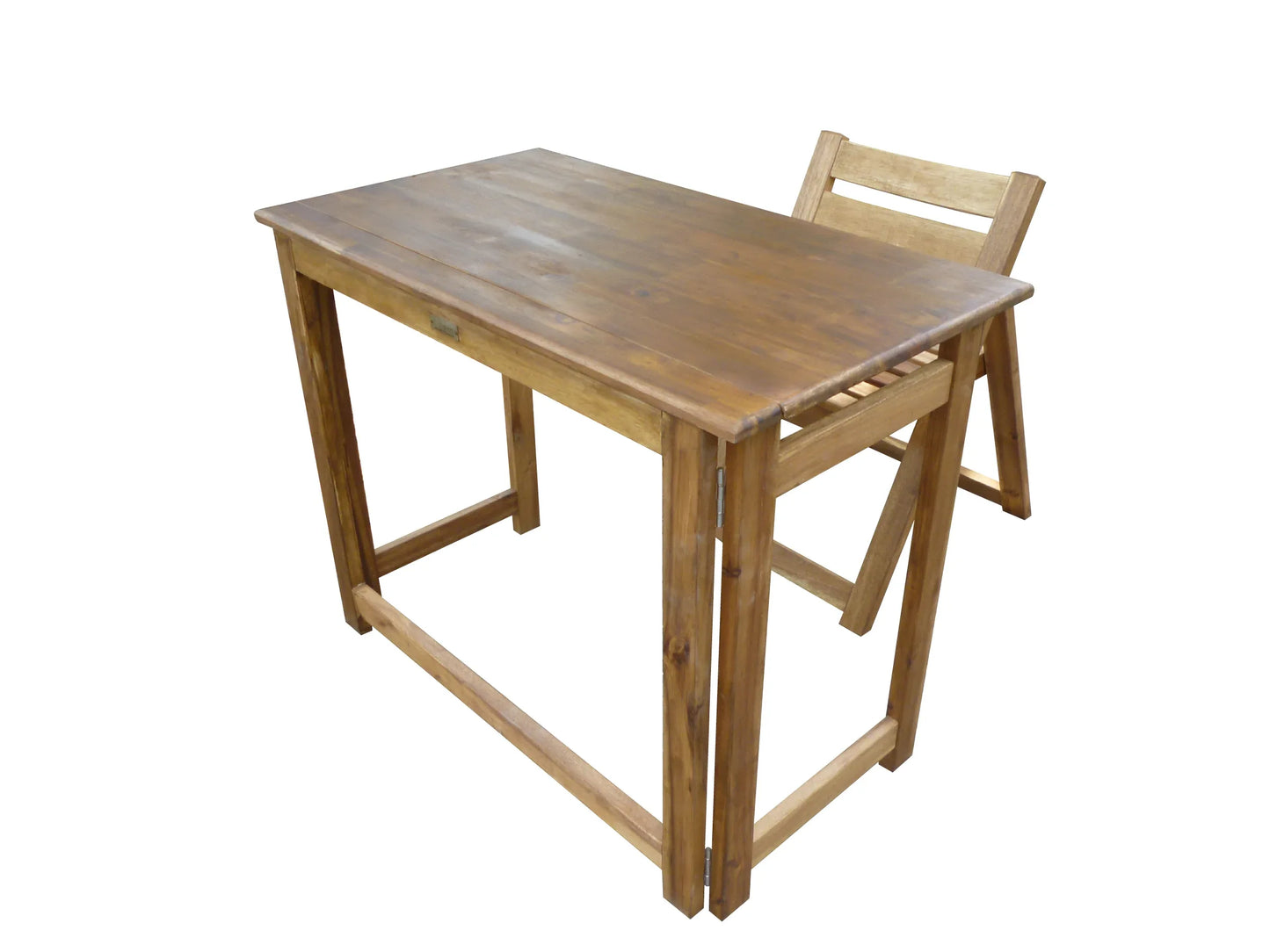 Hardwood Foldable Teen Desk Set (Acacia) - Mekamart Australia