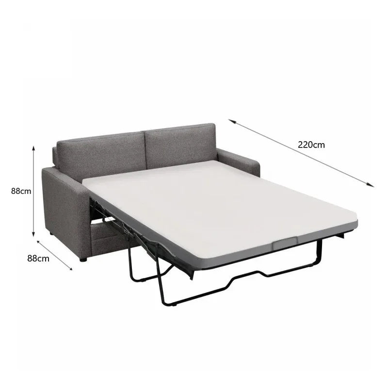 RAY 2 Seater Sofa bed with Separate Foam Mattress- Dark grey - Mekamart Australia
