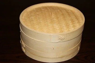 8 Inch Bamboo Steamer Set-2 Steamer Baskets With 1 Lid - Mekamart Australia