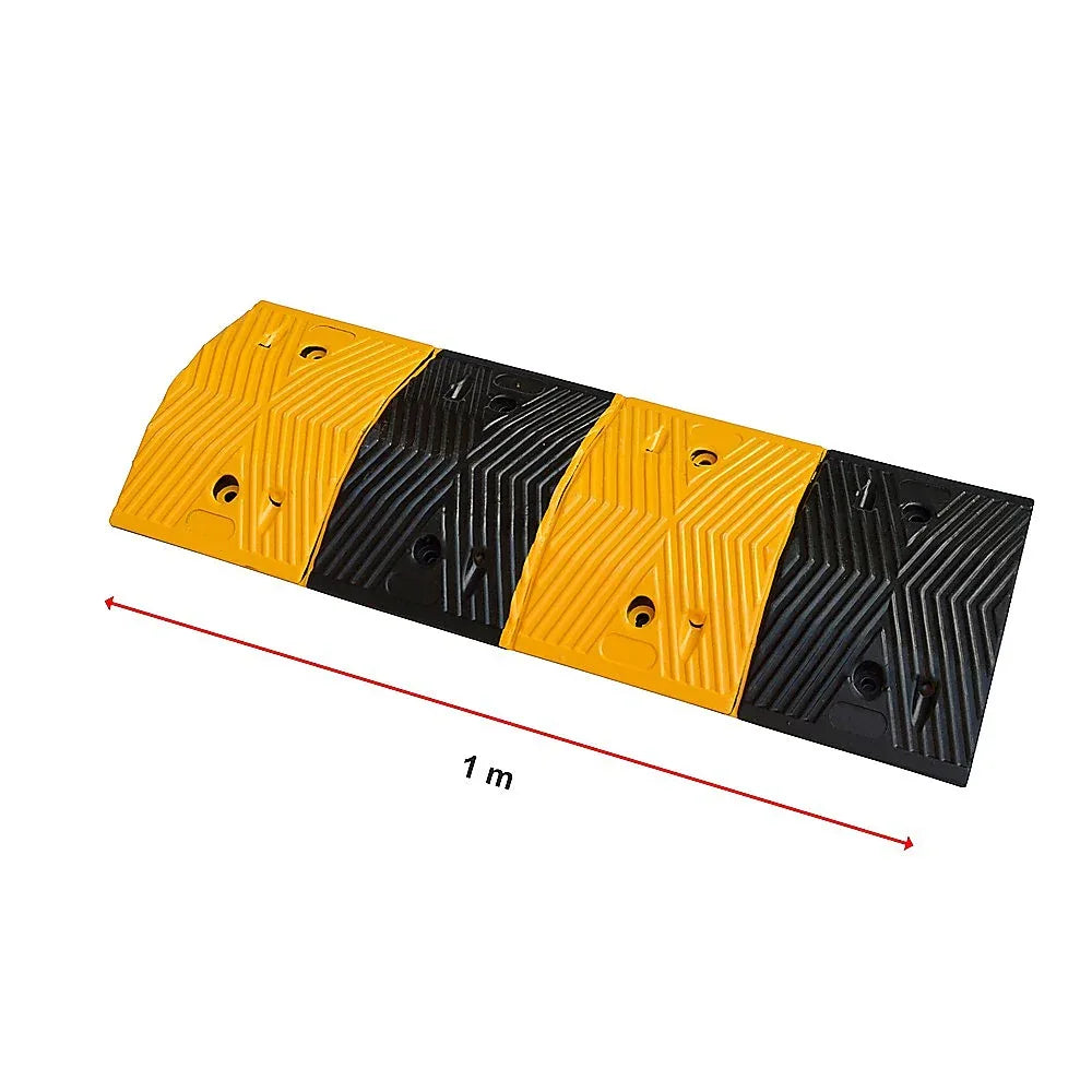 Pair of 1m Long 60T Load Rubber Speed Bump Hump Modular Speed Humps Road Hump - Mekamart Australia