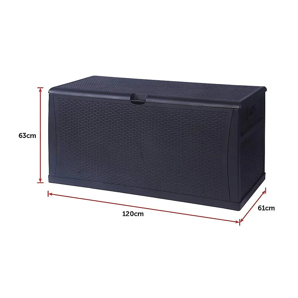 Patio Deck Box Outdoor Storage Plastic Bench Box 450 Litre - Mekamart Australia